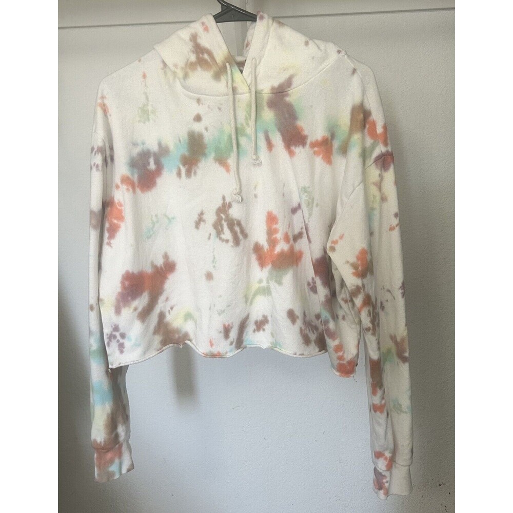 Wild Fable Girls Cropped Multicolor Hoodie Size Large